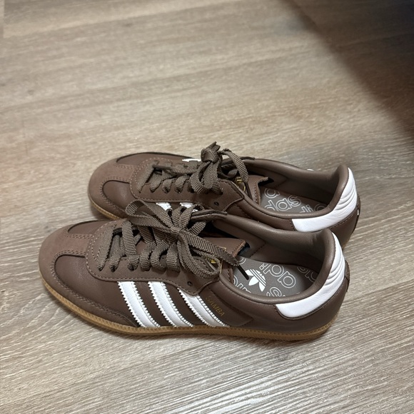 Adidas Samba Brown and White Sneakers - Picture 1 of 6